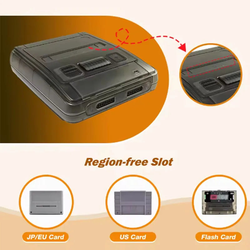 New SFC game console shell SFC console replacement shell High quality SFC semi transparent shell For Super Famicom Console