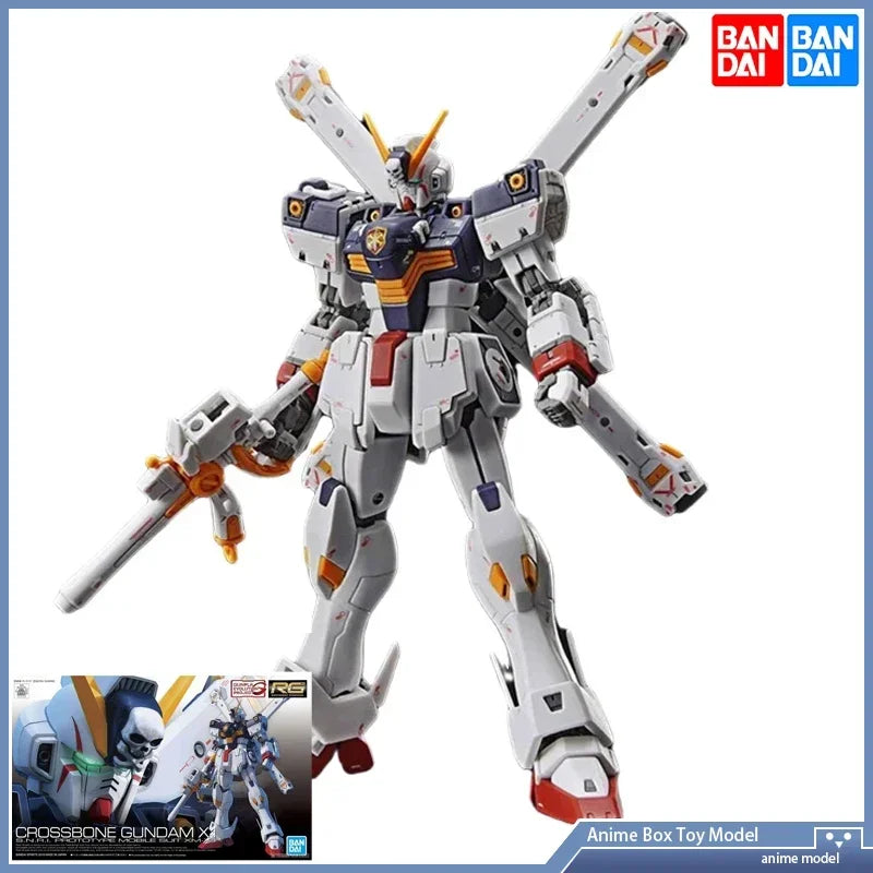 Gundam Bandai RG 1/144 31  X1 CROSS BONE Toy Figures Gifts for Children Anime Assembly Action Mech Original Product