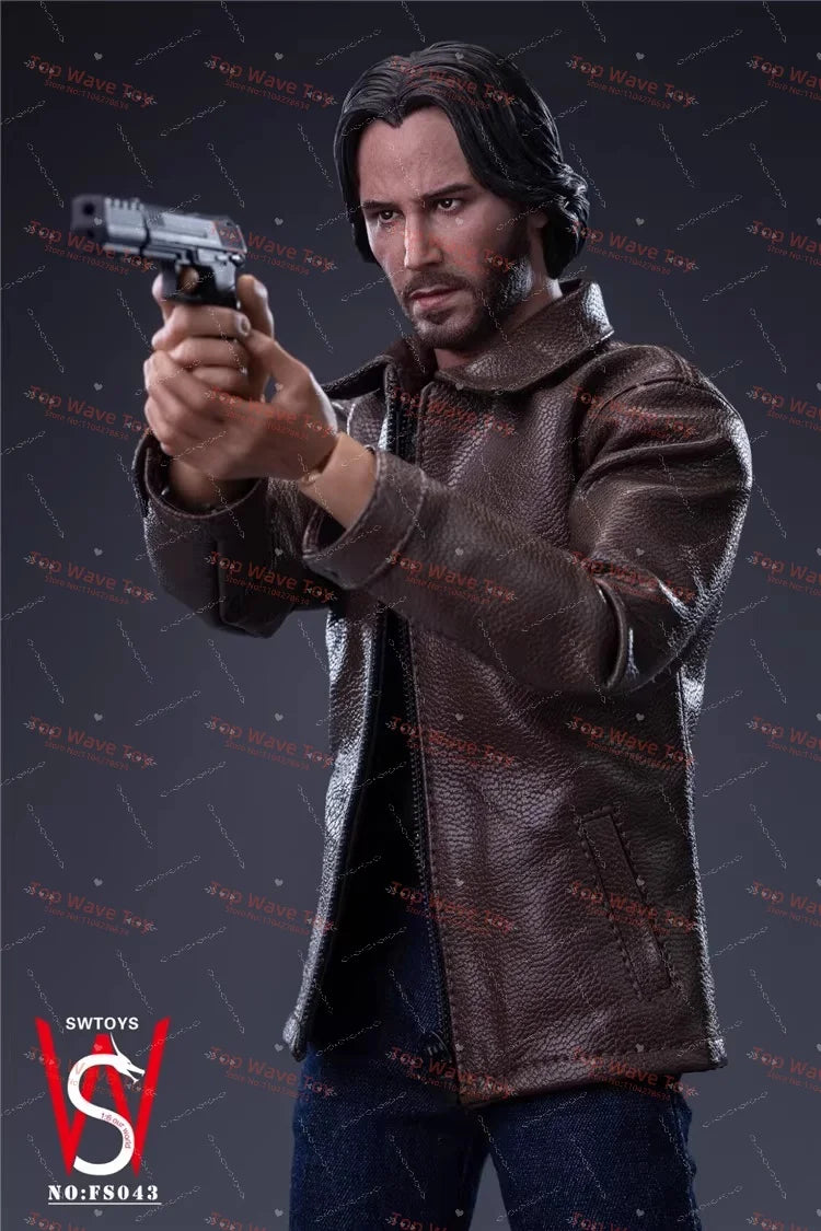 New Stock SWTOYS FS043 Scale 1/6 John Wick Swift Pursuit God Killer Full Set Moveable Action With Pet Dog Action Figure Toy