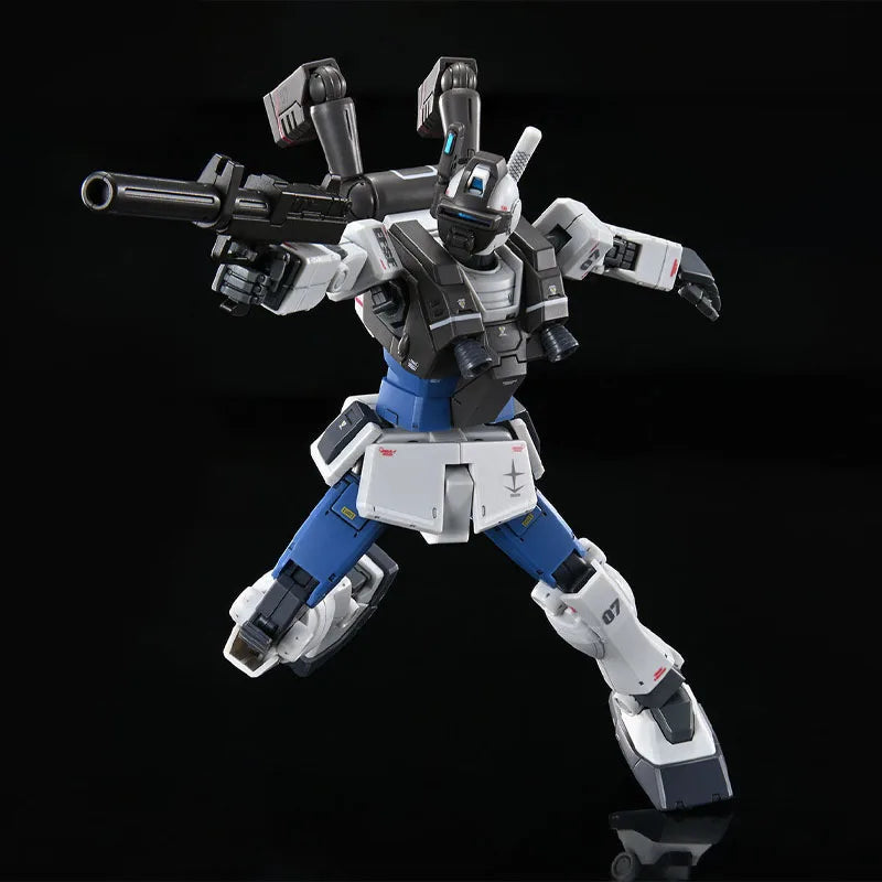 Bandai Genuin HG Jim Night Patrol II RGM-79LV 1/144 Anime Action Figure Assembly Model ToysGifts For Children Complete Set
