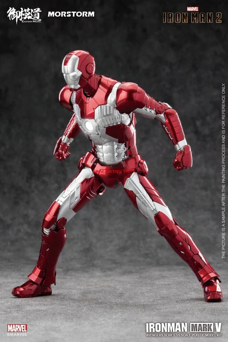 MORSTORM E-model Marvel Iron Man MK5 Deluxe 1/9 Scale Action Figure Assembled Model Gift Toy