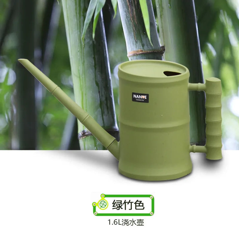 Chinese Style Large Capacity Watering Can Bamboo Tube Long Spout Horticultural Flower Water Pot Flower Shop Watering Prop