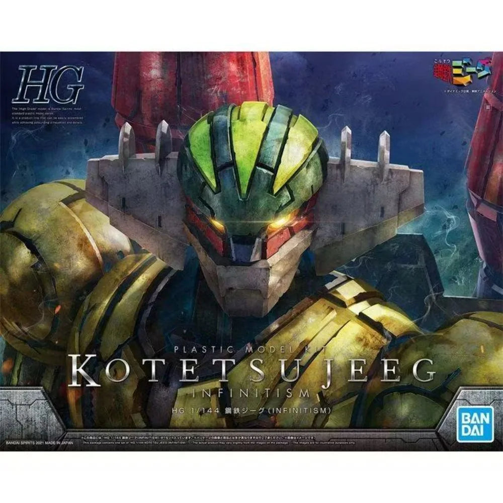 Bandai Model Kit Anime Figure HG 1/144 KOTETSU JEEG Action Figure Assembly Model Toys Collectible Gifts for Children
