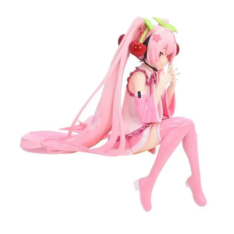 Neue Hatsune Miku Anime Figur Rosa Kleid PVC Modell Action-Spielzeug Kirsche rosa Kirschblüte Dekoration Geschenke sammeln