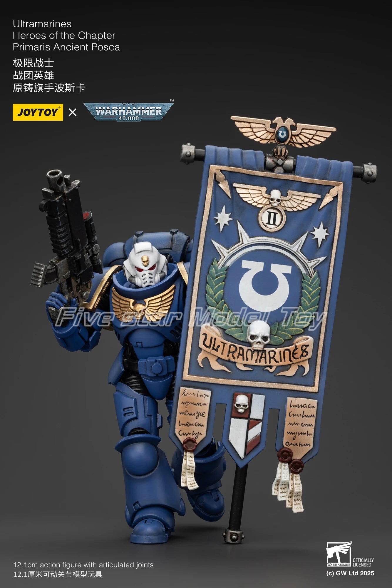 【FS】Original JOYTOY Warhammer 40K New Ultramarines Primaris Ancient Posca 1/18 Action Figure Models Anime Toys Gifts Collection
