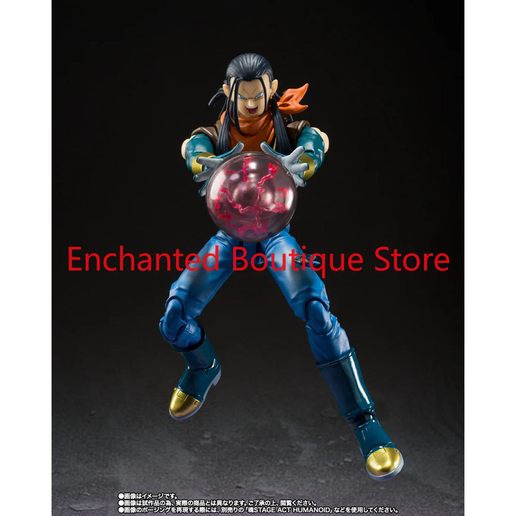 Bandai Original S.H.Figuarts SHF Dragon ball GT Super Android 17 Figure Model Toy