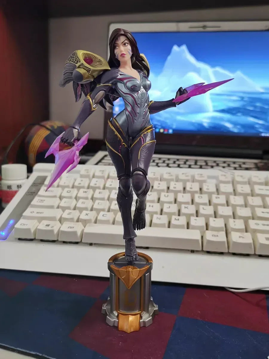 Original League of Legends Jinx Figur Arcane 2 Anime Figuren Spielperipherie Schreibtischdekoration Ornament Kindergeschenk 3D-Stiftspielzeug