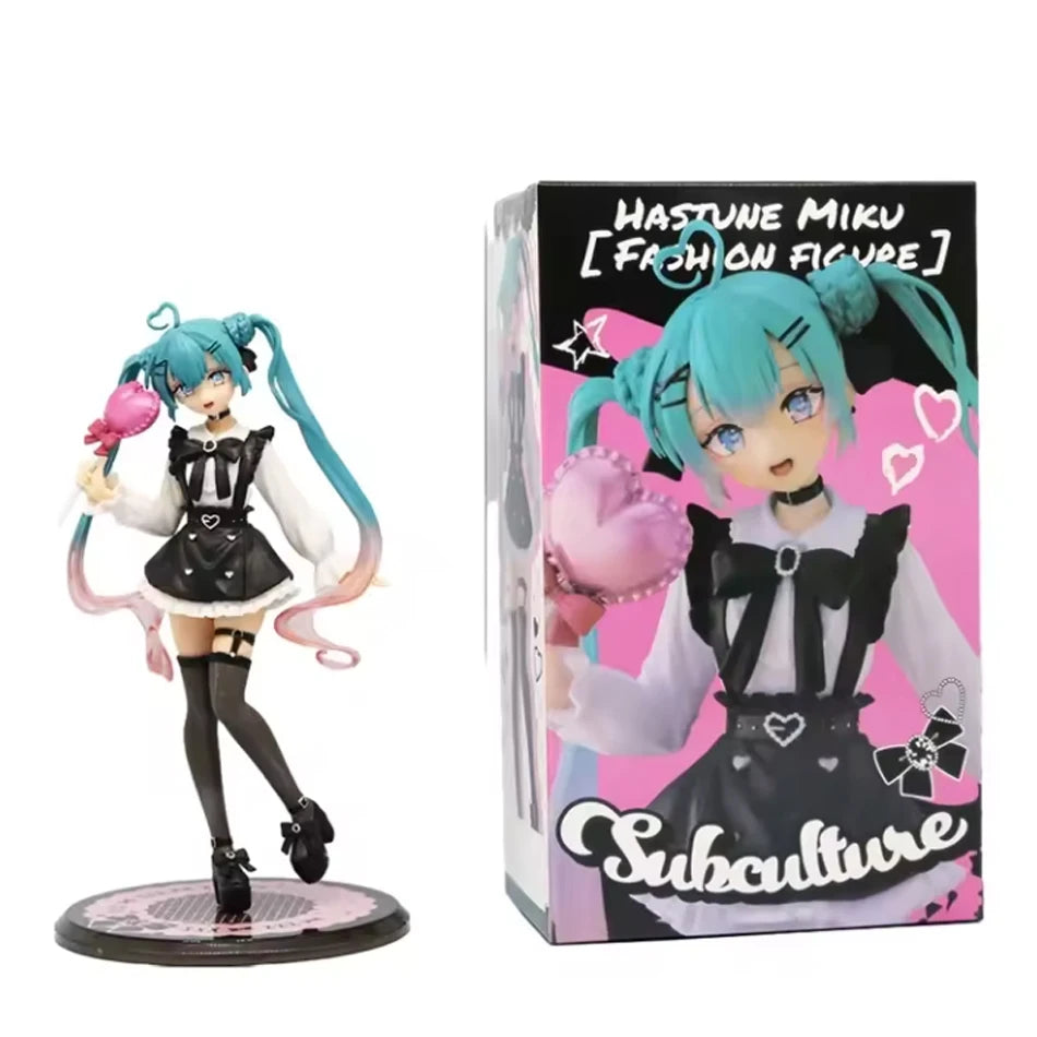 20cm Sexy Girl Hatsune Miku Anime Figure Fashion Subclture Miku Action Figure Christmas Gift PVC Collections Model Doll Toys