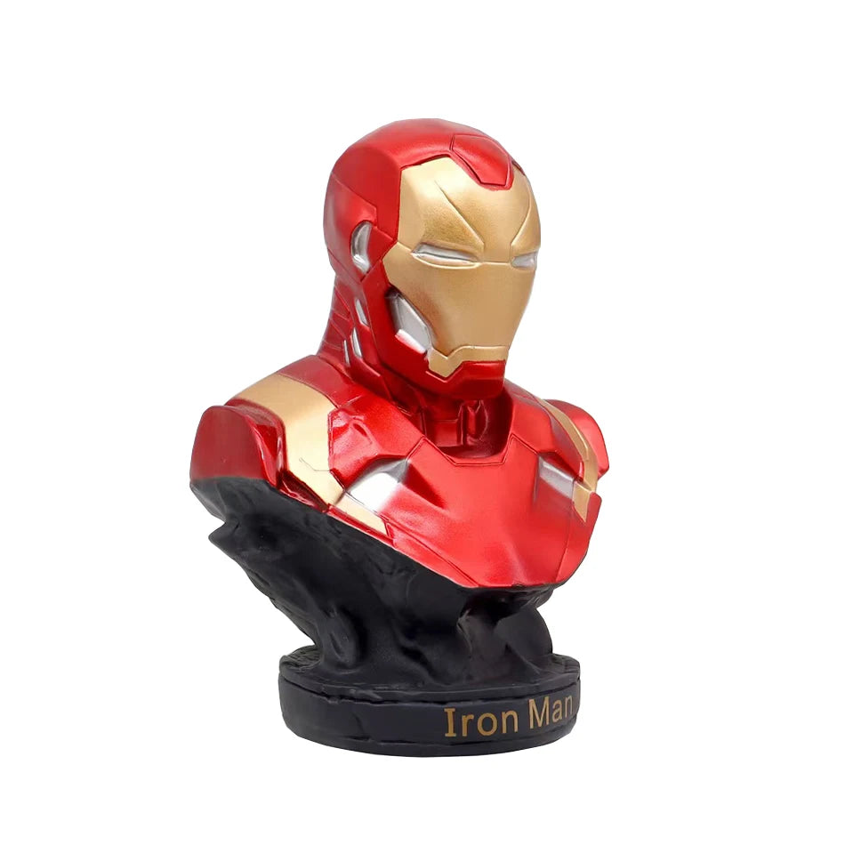 16CM Iron Man Panther Bust Anime Figure Statue marvel Avengers Large Figure Living Room Ornament Resin Collection Gift Toys