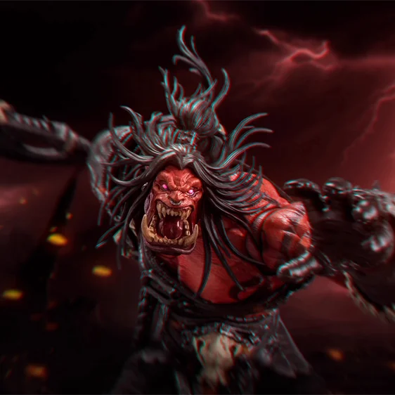 In Stock Hero Toys Grommash Hellscream 1/10 Scale Action Figure Anime Model Trendy Toys Desktop Doll Collectibles