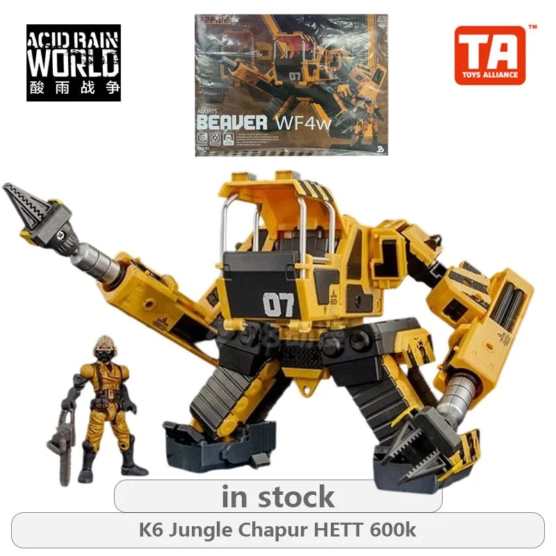 Acid Rain War Original Machine Series K6 Jungle Chapur HETT 600k\Beaver Engineering Vehicle WF4W Set Action Figure Model Toys