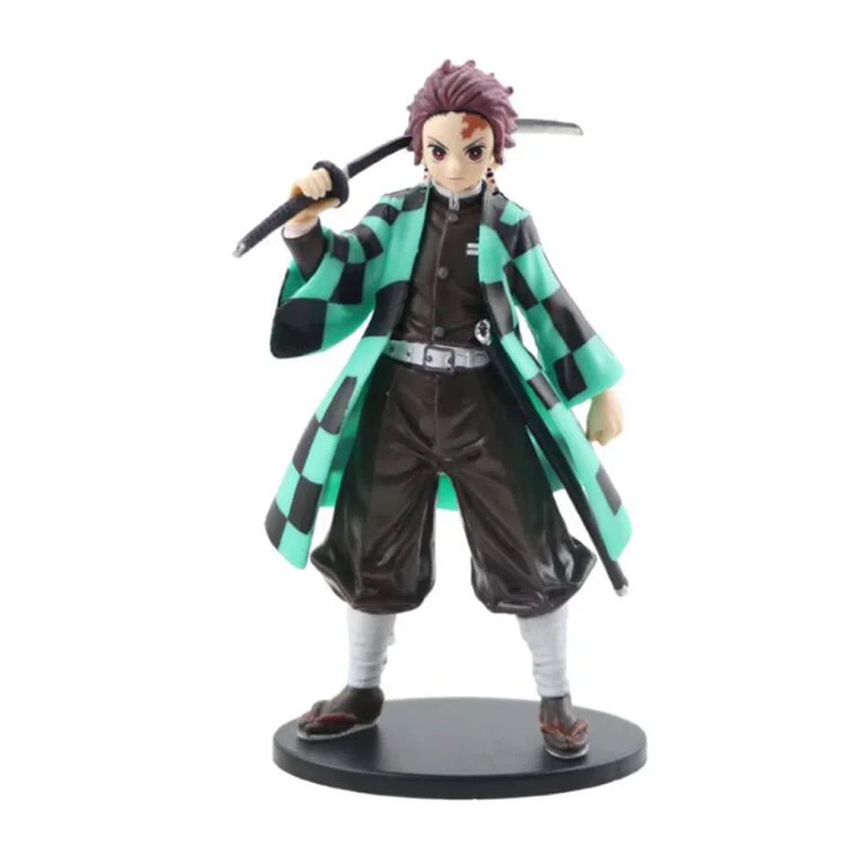 Anime Demon Slayer Kimetsu no Yaiba Figure Kamado Tanjirou Action Figure Agatsuma Zenitsu Nezuko Warrior PVC Model Toys