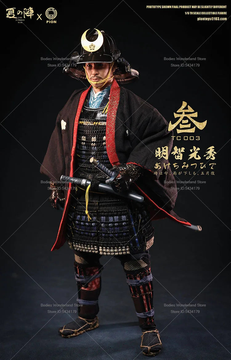 In Stock PION TC003 1/6 Scale Male Soldier Akechi Mitsuhide Japanese Warring States General 12inch Action Figure Doll Collection