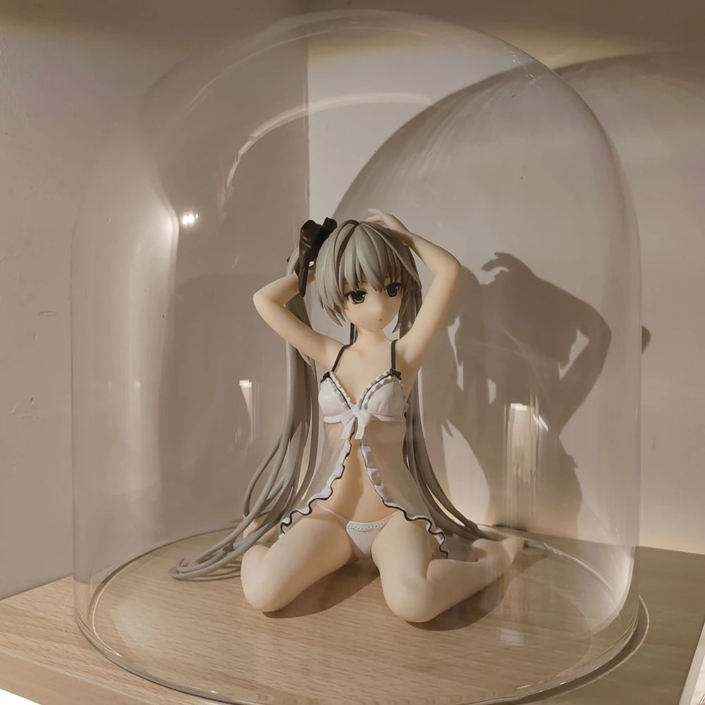 Game Anime Kasugano Sora action figures sitting pose Kasugano Sora figurine pajamas PVC model desk decoration birthday gift 14CM
