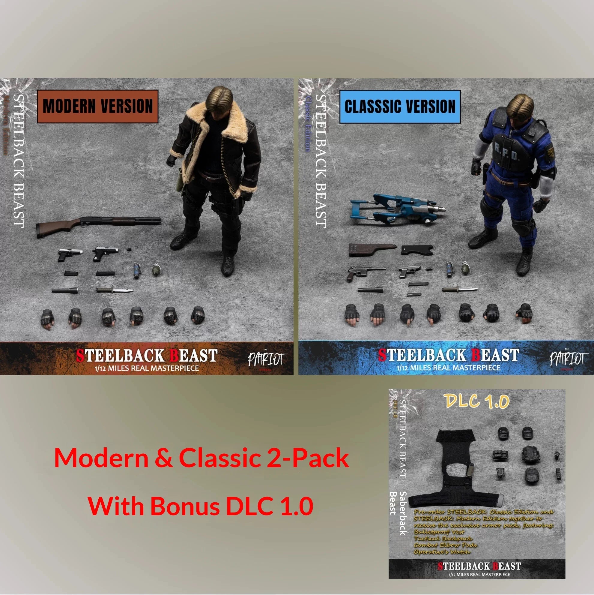 Patriot Studio Steelback Beast 1/12 Miles Real Masterpiece Resident Evil Leon S. Kennedy Collectible Anime Figure Gift