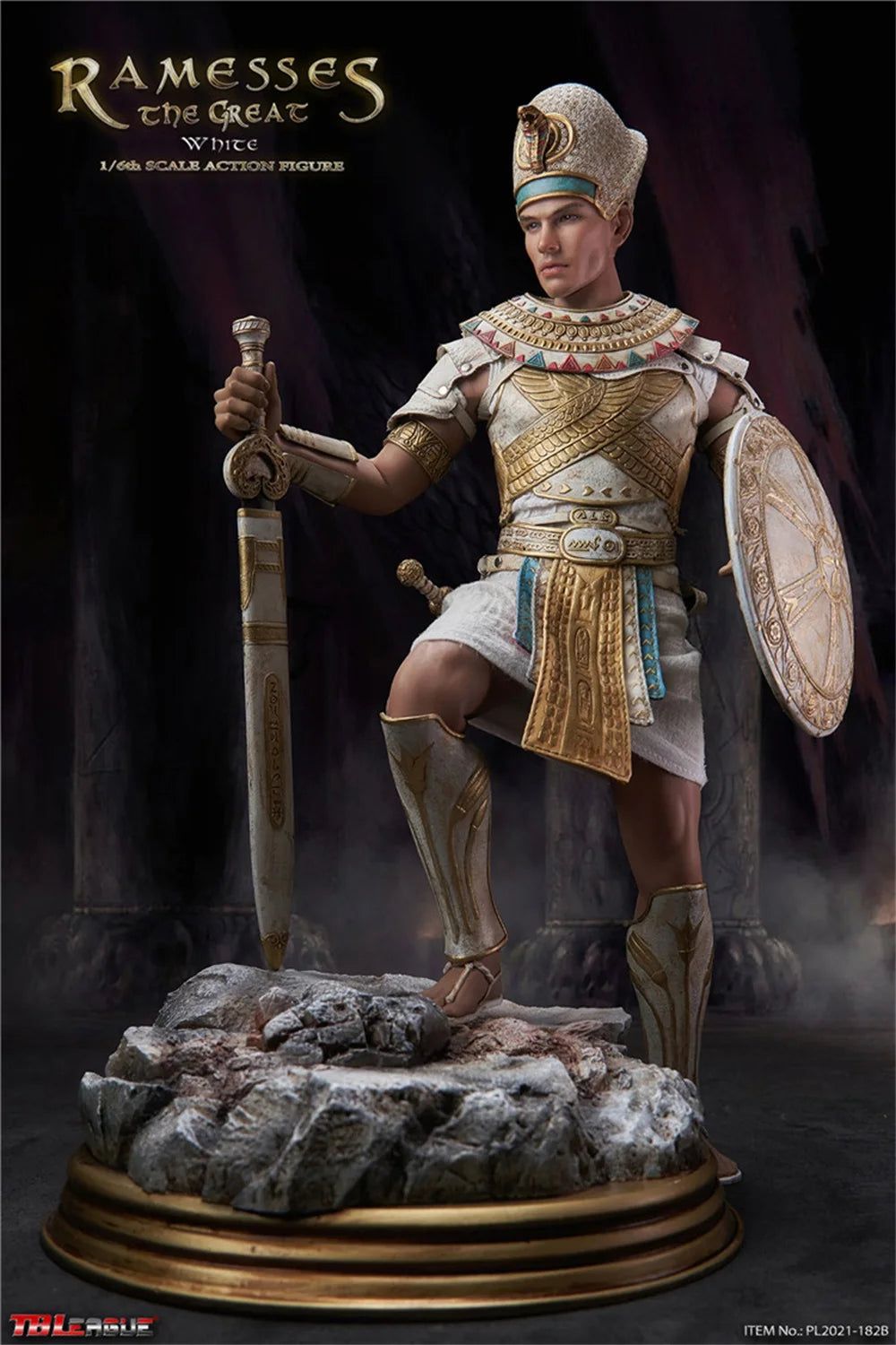 1/6 TBLeague PL2021-182B Ramesses the Great White Version Warrior Full Set Moveable Action with Platform Bracket Gift For Fans