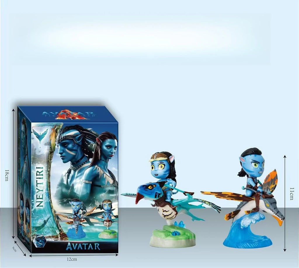 2026 Popular New Q-version Avatar Water Road Figurine Trendy Cartoon Doll Car Figurine PVC Model Toy Blind Box Figurine