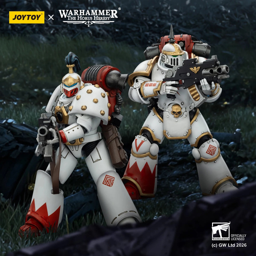 【Pre Sale】Original JOYTOY 1/18 Action Figure Warhammer The Horus Heresy White Scars MKIll Tactical Legionary Collection Model