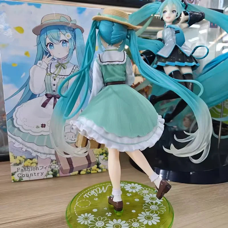 20cm Desktop Cute Hatsune Miku Kwaii Style Anime Figure Toys PVC Model Collector Doll Birthday Gifts
