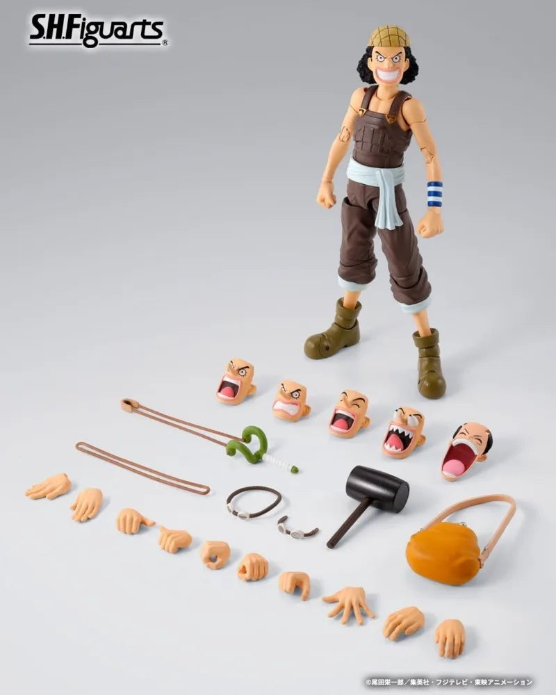 In Stock Bandai S.H.Figuarts One Piece Usopp Romance Dawn Full Action Figure Finished Model Kit Collectible  Anime Fans Gift Toy