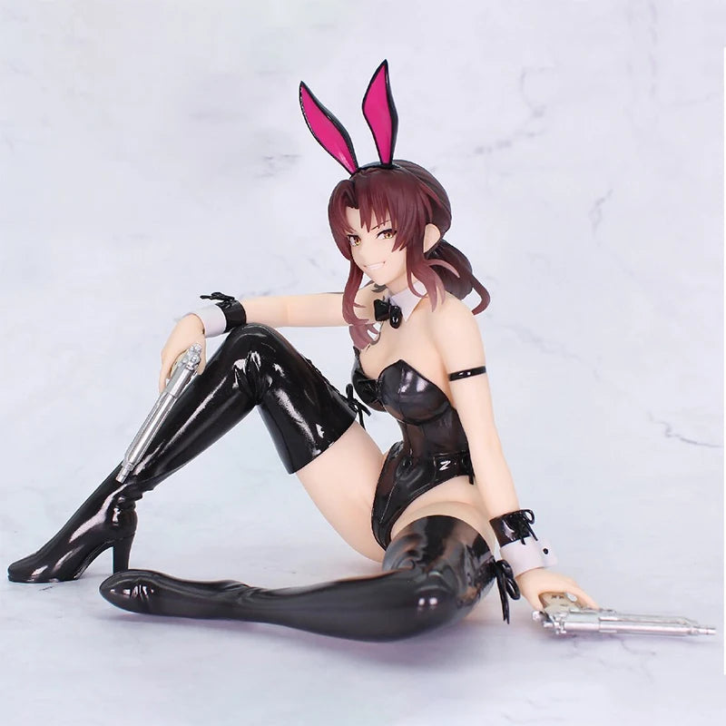 System Service One-Seventh Carat 1/7 BLACK LAGOON Ravy Bunny Girl Ver. PVC 16CM Anime Action Figures Model Collection Toy