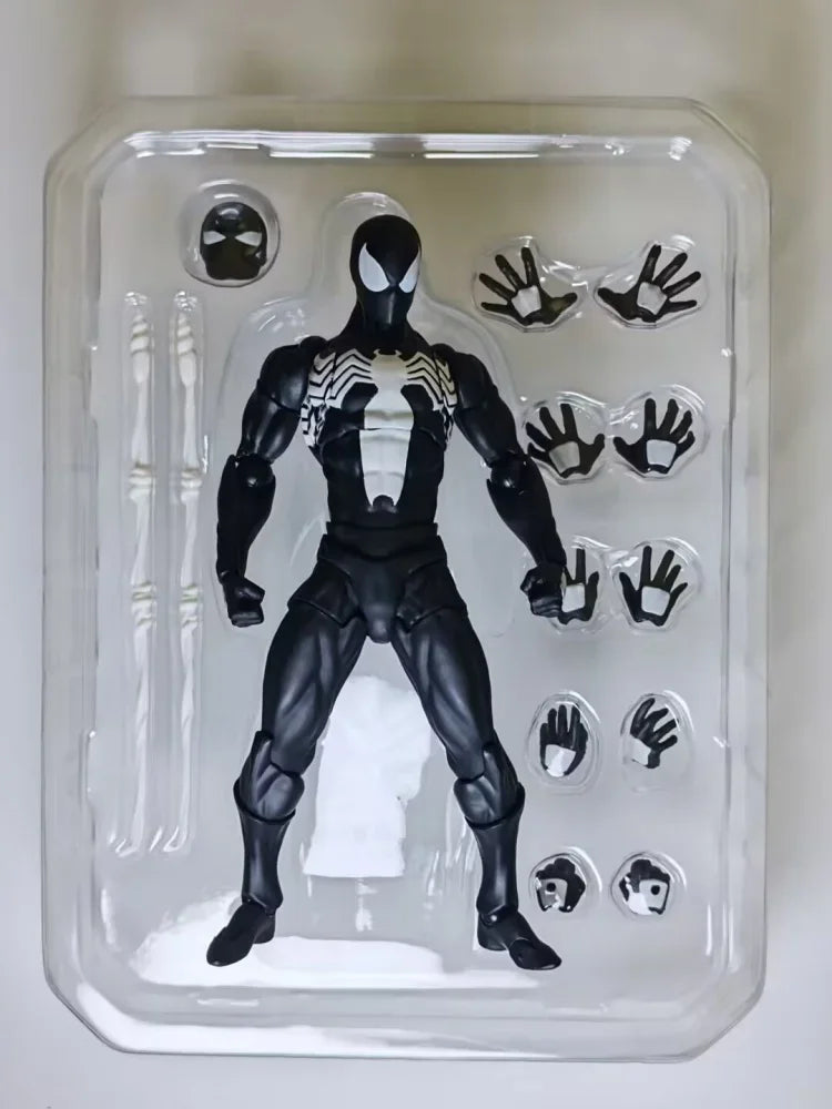 Hot Mess Toys Black Spiderman Action Figure Anime Spider Red Black Suit Neighbor Symbiote Scarlet Spider Cc Toys Birthday Gifts