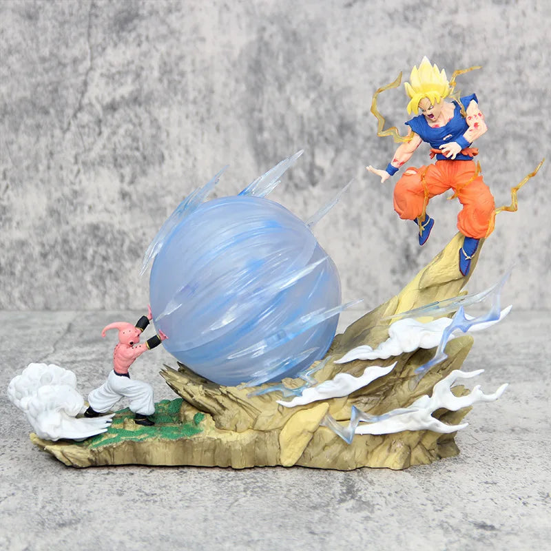 21см Dragon Ball Z Buu срещу Goku Модел Super Saiyan Genki Bomb Екшън фигурка Модел PVC статуя кукла колекция модел играчки подарък