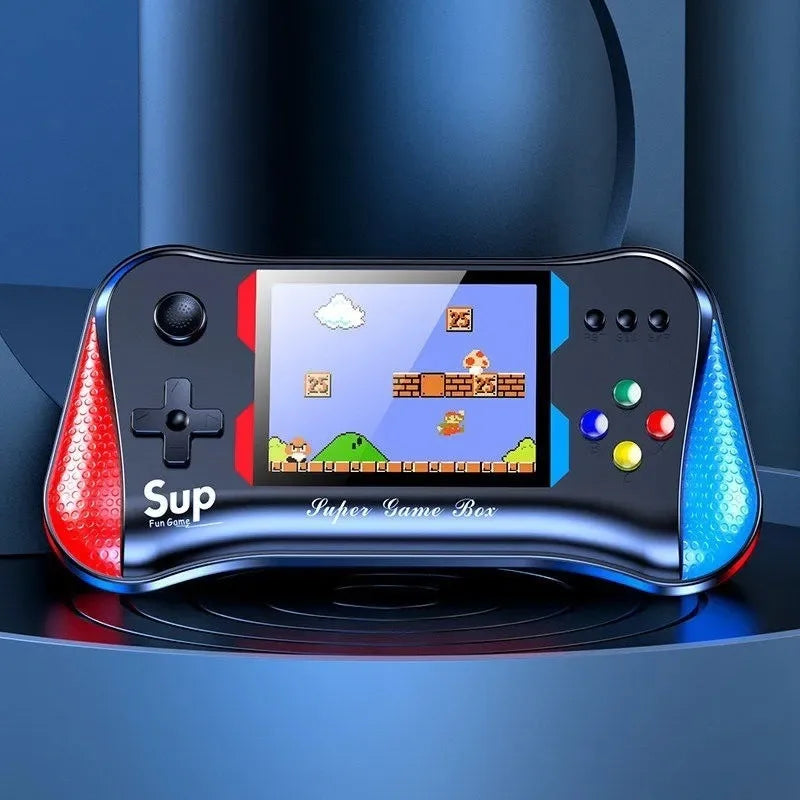 Die x7m Handheld-Farbbildschirm-Spielekonsole bietet 500 brandneue, Retro- und klassische Spiele für Kinder
