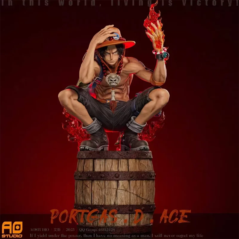 In Stock One Piece Ace Limited Edition Gk Figure Ao Anime Statue Trendy Desktop Decoration Collectible Toy Genuine