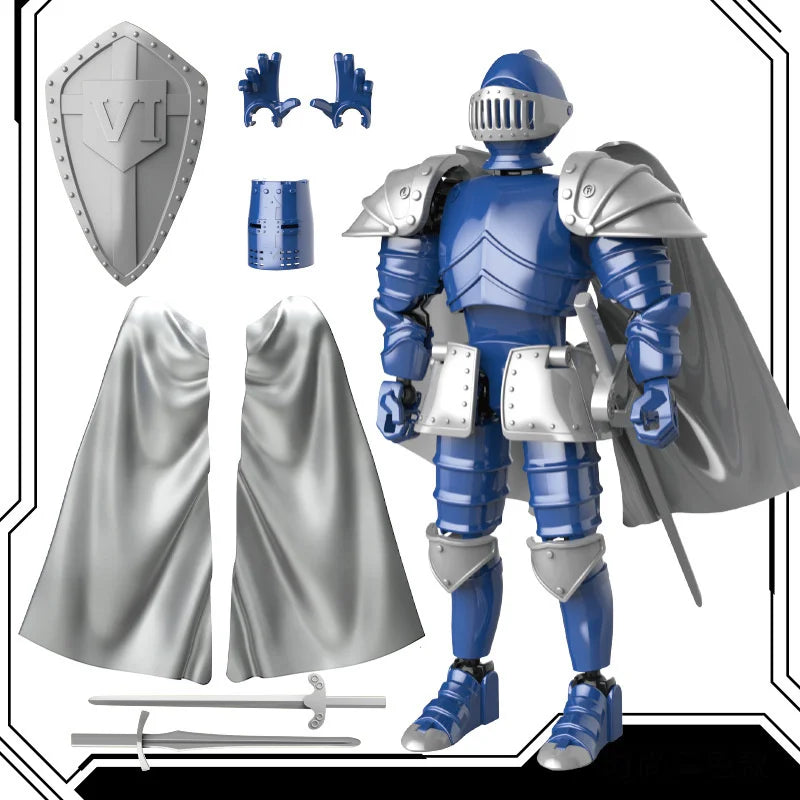 Middle Ages Warrior Action Figure Toys Retro Joint Mobility Knights Collectible Model Toy For Kids Adult Stress Relieving Gifts