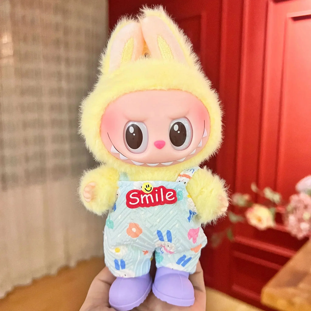 New Labubu Clothing Popular New Products Fashion Velcro 17cm Doll Cute Dress Casual Set Skirt Plush Toy Clothing