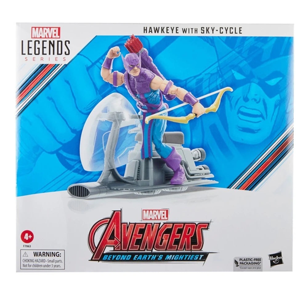 Hasbro Marvel Legends The Avengers 60th Anniversary Hawkeye with Sky-Cycle 6-Inch Action Figure and Vehicle Toy Birthday Gift