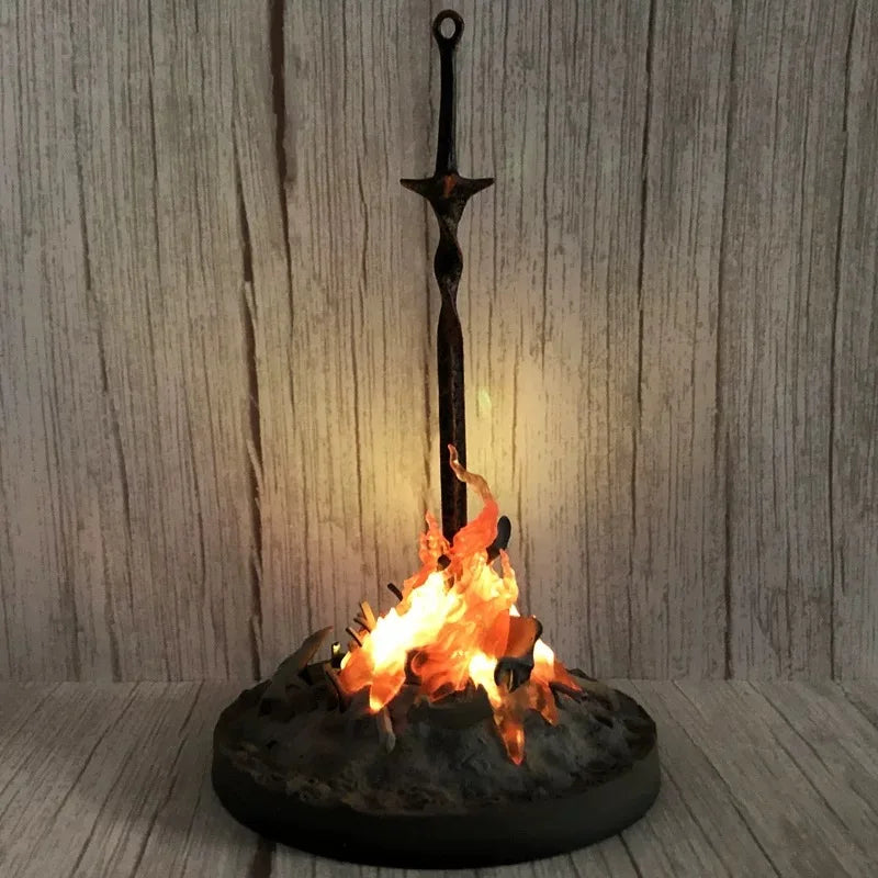In Stock Anime DARK SOULS Figure Bonfire A Glowing Bonfire Figures Comes with Remote Control PVC Collection Model Christmas Gift