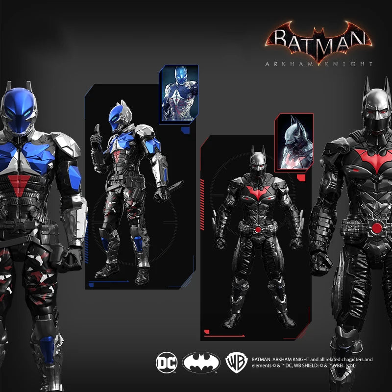 6PCS Batman Arkham Knight assembled Model Blind Box 7style 10cm Action figures Collection Hobby Model Ornaments Boys Toys Gifts
