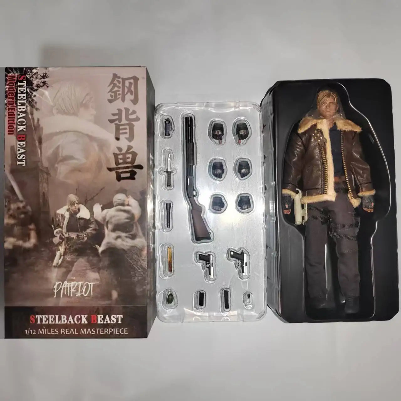 [24-Hour Shipping] Patriot Studio 1/12 Resident Evil Steelback Leon Movable Clothes Doll Soldier Figure Gift Collection