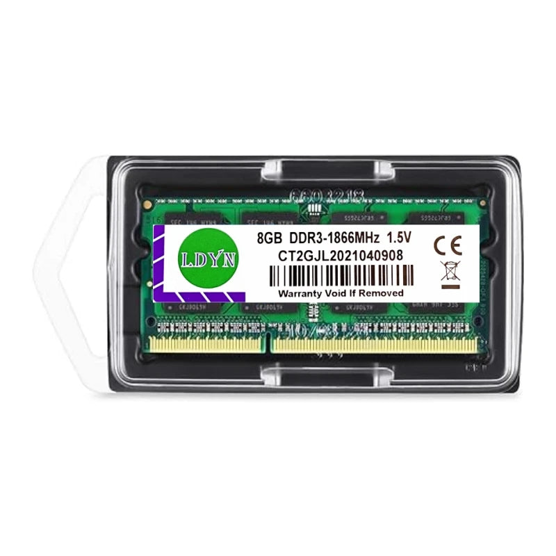 DDR3 DDR3L 4GB 8GB 16GB Laptop Ram 1066mhz 1333mhz 1600Mhz 1866Mhz PC3 10600S 12800S DDR3L 204Pin 1.35V SODIMM Memory for Laptop