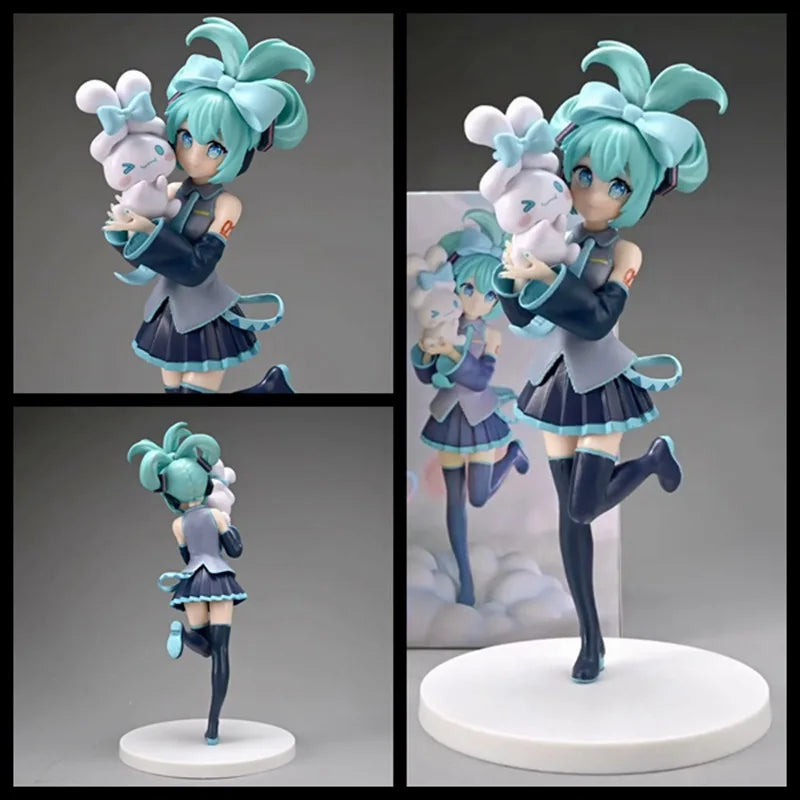 19CM Anime Hatsune Miku Figure Stage Performancer Dress up Model Toy Gift Action Figure Collectible Doll Concert Support