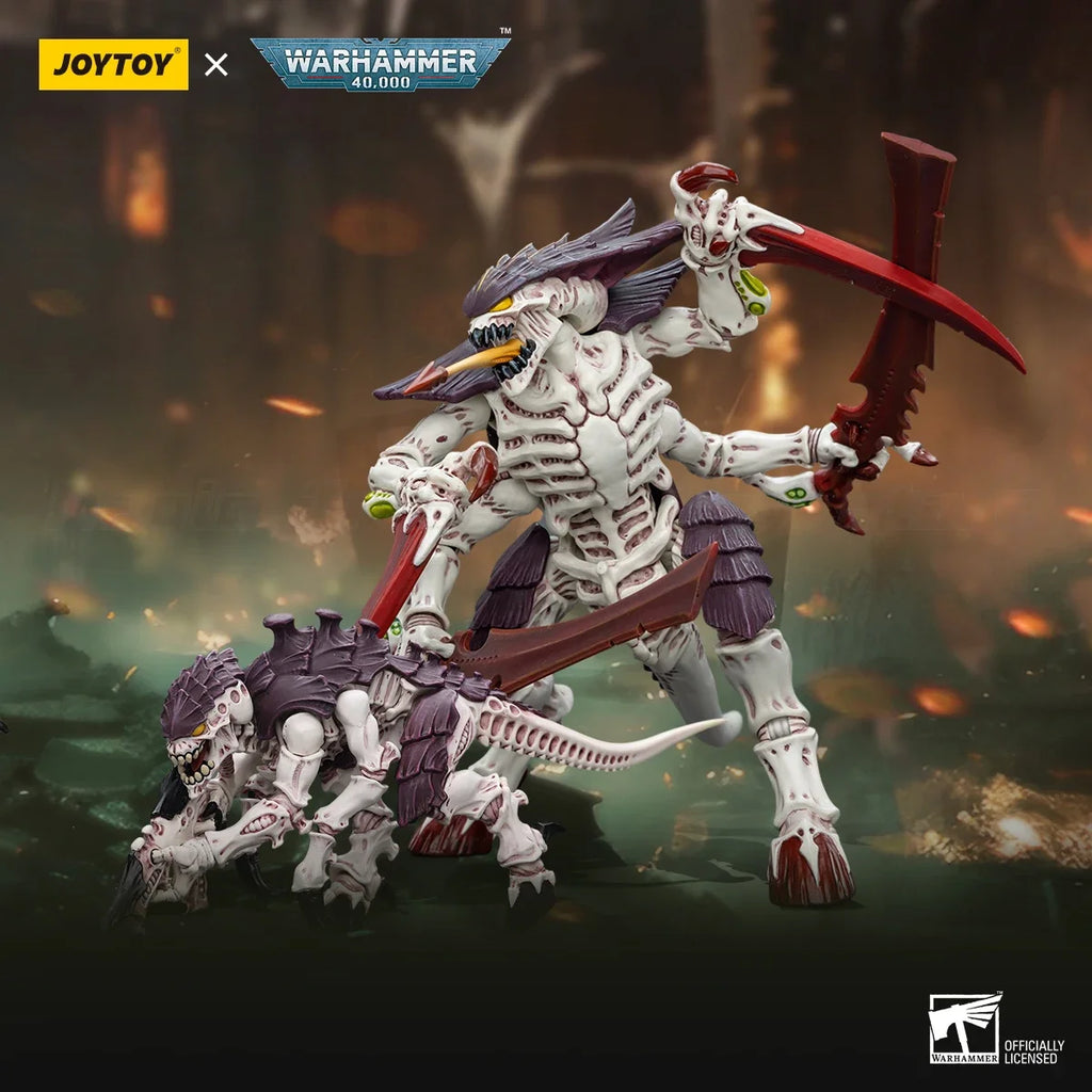 【MT】JOYTOY 1/18 Action Figure Warhammer 40K Tyranids  Hive Fleet Leviathan Tyranid Warrior with Boneswords Fleshborer