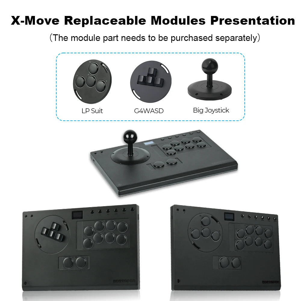 Haute42 X-Move Aluminium Alloy Hitbox Leverless Controller Stickless Fightstick For PC/PS4/PS5 Arcade Game Controller Joystick