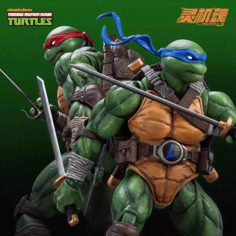 Genuine in Stock Memory Toys&Lingji Soul Finished Product Movable Doll TURTLES Anime Raphael&Leonardo Toys Festival Gift for Boy