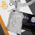 Висулка Moissminer Baguettes с глава на Исус VVS Moissanite S925 Сребърни колиета Iced Out за мъже и жени Хип-хоп бижута Pass Tester GRA