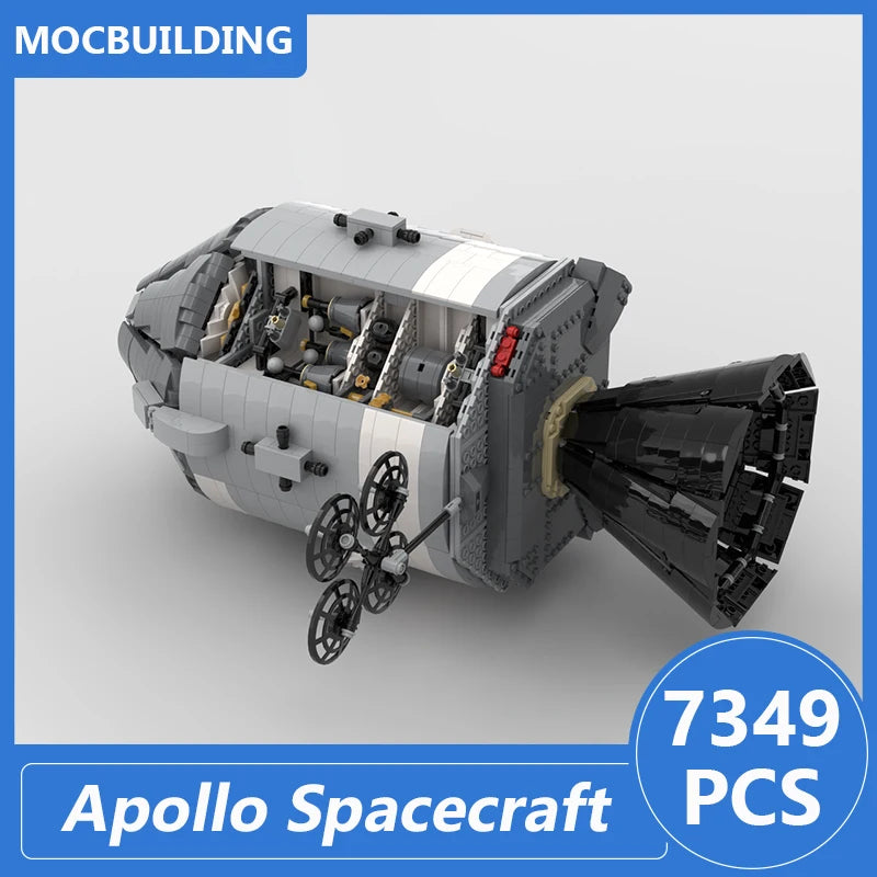 Apollo Spacecraft Model Moc Building Blocks Diy Assemble Bricks Space Educational Creative Collection Xmas Toys Gifts 7349PCS