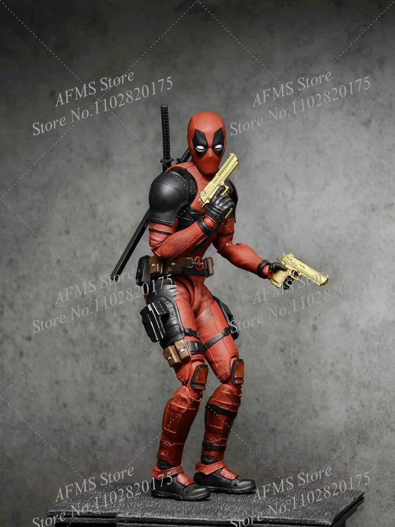 Manipple Studio 1/12 Scale Collectible Figure Deadpool Ryan Reynolds Head Sculpt Weapon Fit 6Inch S&Ml Action Figure Body Dolls