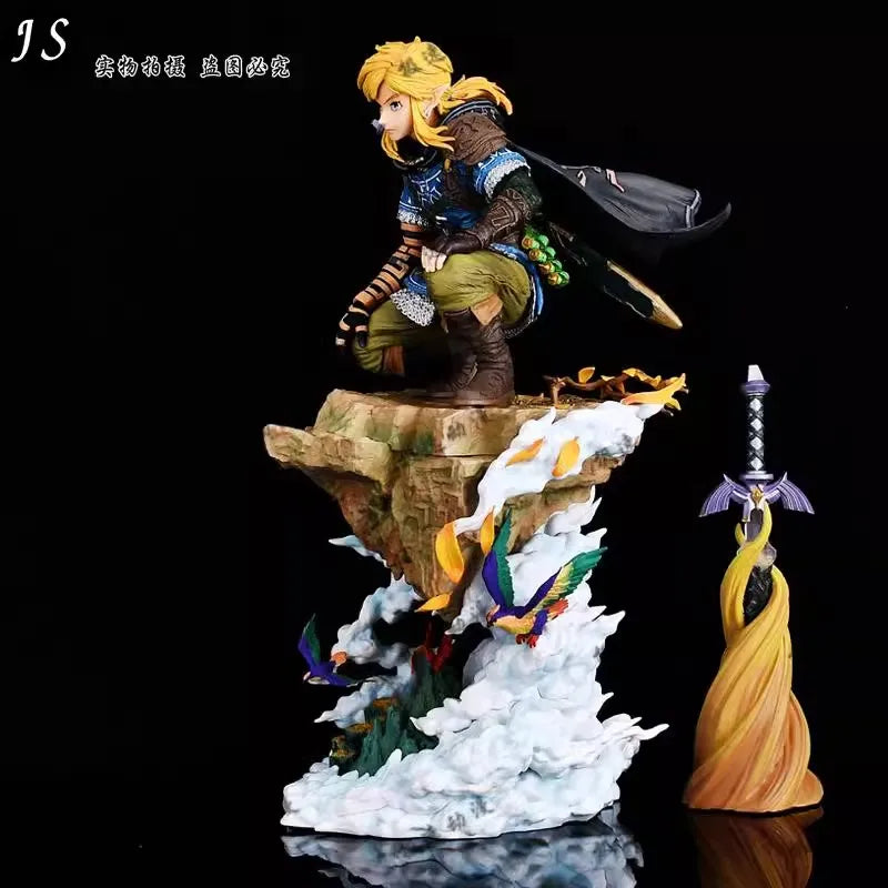 38cm The Legend Of Zelda Figure Link Figures Statue Anime Periphery Model Dolls Desk Decoration Kids Toy New Year Gifts
