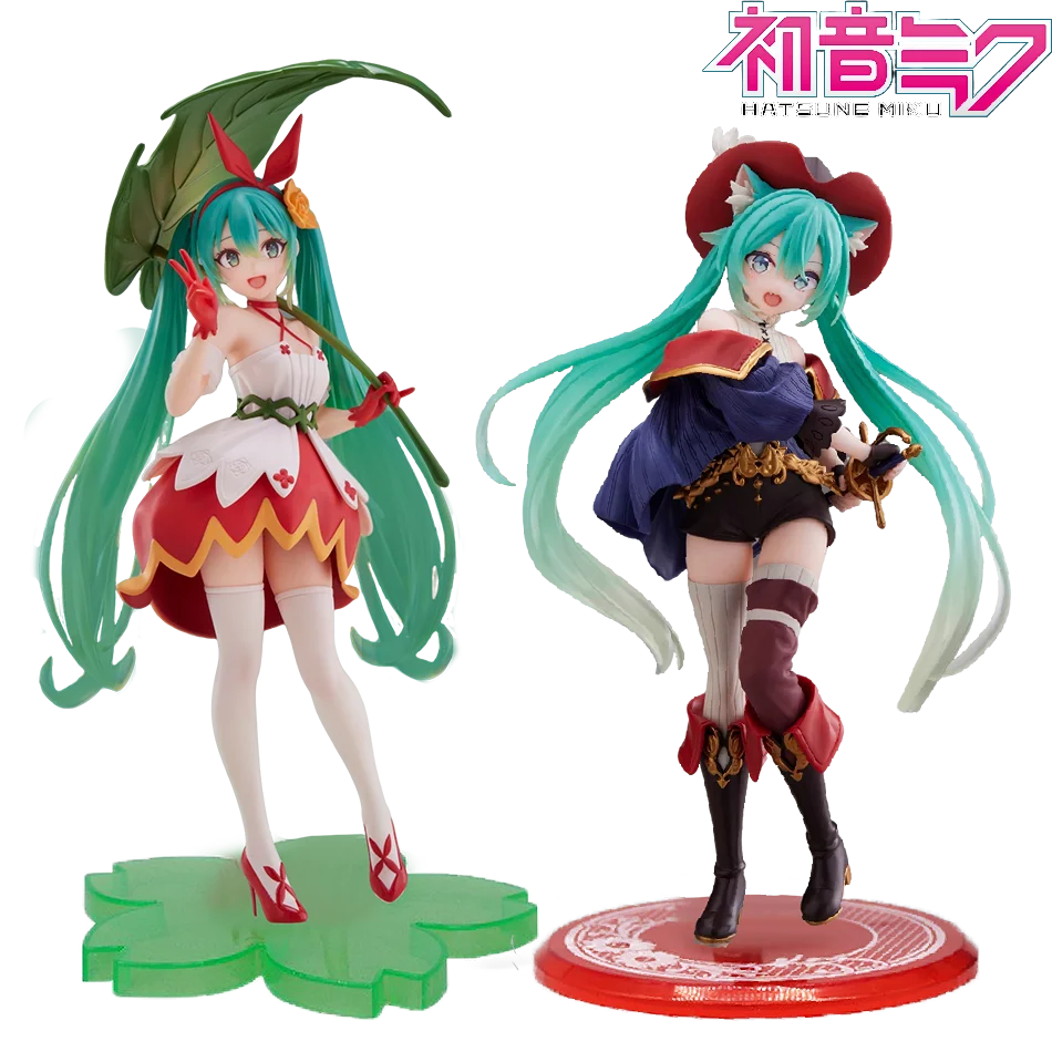 New 18cm Anime Hatsune Miku Figure Sexy Ornaments Puss in Boots Kawaii Car Decoration Thumbelina Collectible Model Gifts