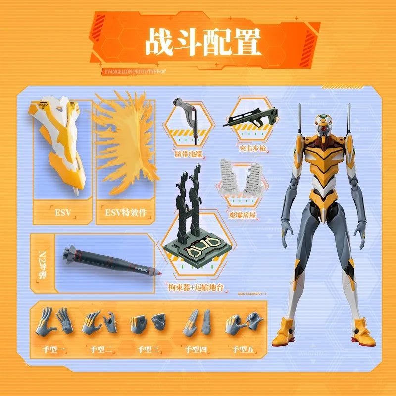 Original Blokees Eva Fantastics Series Asuka Shikinami Langley Action Figure Anime Movable Kit Model Toy Collection Toys Gift