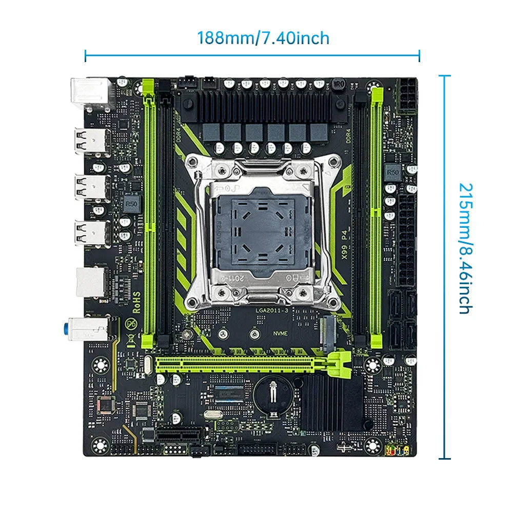 SOYO X99 Motherboard Kit With Intel Xeon E5 2650 V3 CPU & Dual-channel DDR4 8Gx2 2133MHz ECC RAM for Gaming Computer components