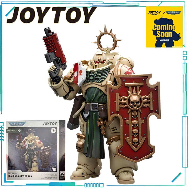 JOYTOY Genuine JOYTOY X Warhammer 40K Series Astat Dark Angel Sword Guard Veteran Game Character Model 1/18 Movable Model Gift