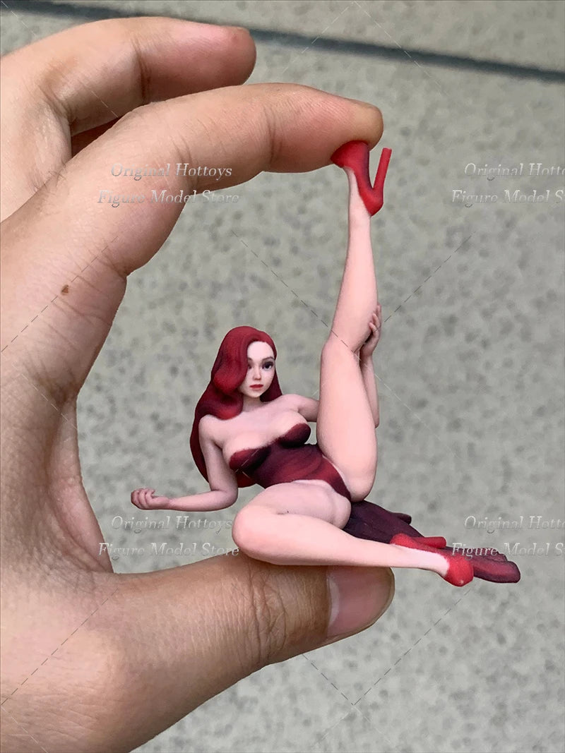 In Stock 1/16 Scale Women Soldier Cute Bunny Lady Mini Art Sculpture Full Set About 7.6cm Action Figure Model Doll Collection