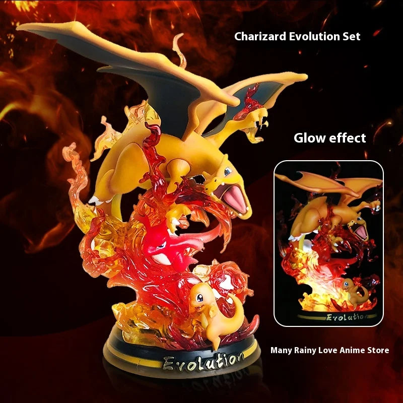 New Bkm Evolution Group Super Dream Spitfire Dragon Geng Ghost Bulbasaur Seed Johnny Turtle Handmade Model Trendy Play Doll Gift